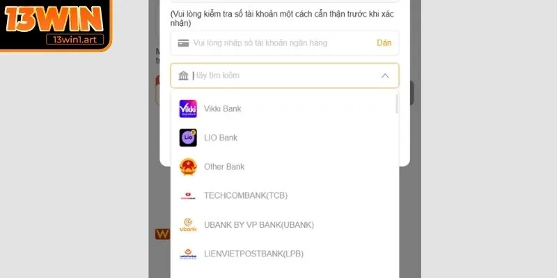 Các lỗi thường gặp trên 13WIN khi sai thông tin giao dịch