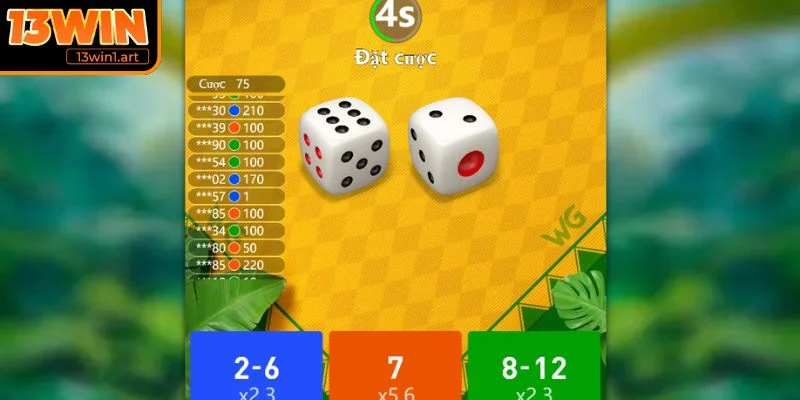 Tận dụng tính năng và giao diện Lucky Dice trên 13 WINv
